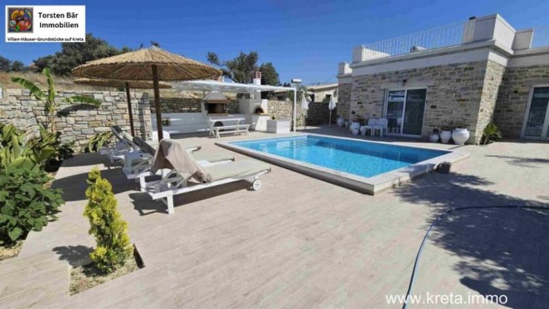 Pitsidia, Kreta, Pitsidia, freistehende ebenerdige Villa mit privatem Pool Haus kaufen